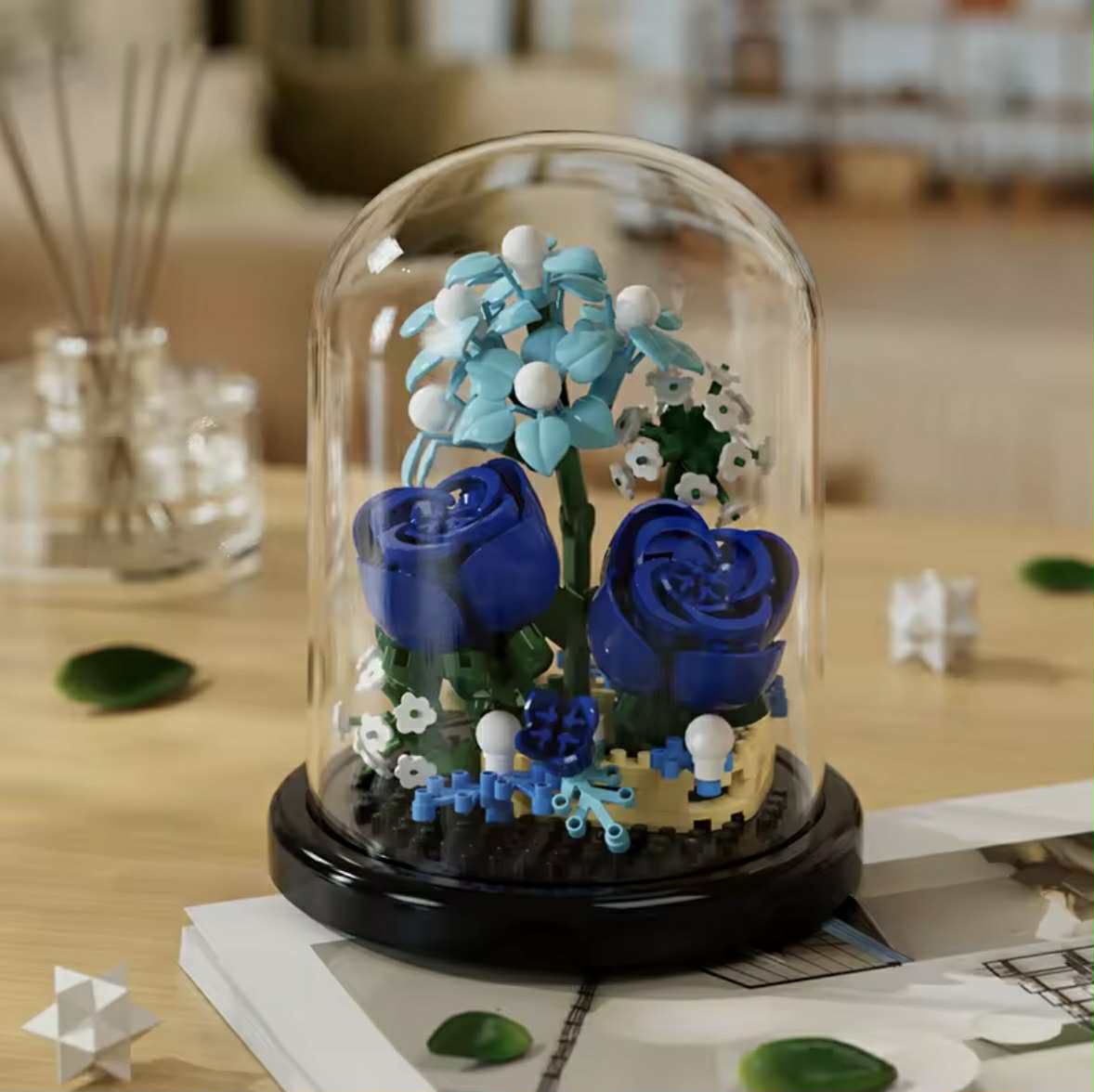 Klocki Kwiaty - Niebieskie Kwiaty pod Kloszem